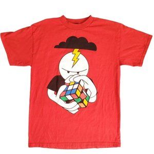 Vintage Red Rubiks Unisex T-Shirt Size Medium